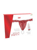Brazilian Panty Red INTT, cu inel de Perle stimulatoare și Lubrifiant cu aromă de căpșuni 50ml