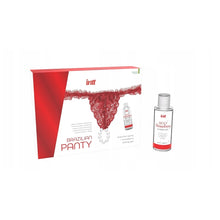 Brazilian Panty Red INTT, cu inel de Perle stimulatoare și Lubrifiant cu aromă de căpșuni 50ml