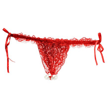 Brazilian Panty Red INTT, cu inel de Perle stimulatoare și Lubrifiant cu aromă de căpșuni 50ml