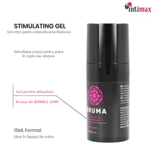 Gel pentru stimulare si excitare BRUMA - INTENSIFYING BALM, senzatie de furnicaturi, aroma de bubblegum, 15 ml