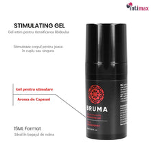 Gel pentru stimulare si excitare BRUMA - INTENSIFYING BALM, senzatie de furnicaturi, aroma de capsuni, 15 ml