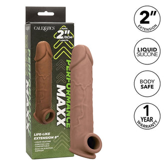 Manson CALEXOTICS - Performance MAXX 8'', pentru extensia penisului, din silicon, culoarea pielii