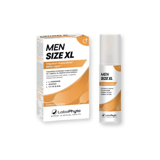Pachet pentru bărbați: Capsule LaboPhyto MenSize XL, 60 buc + Cremă LaboPhyto MenSize XL, 60 ml