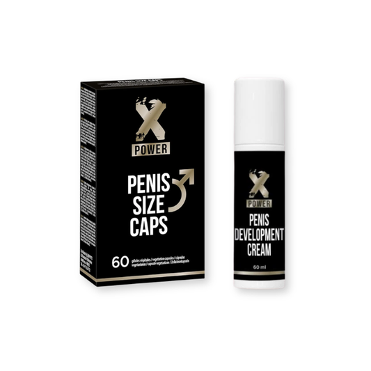 Pachet pentru bărbați: Capsule XPower Penis Size Caps, 60 buc + Cremă premium XPower Penis Development, 60 ml