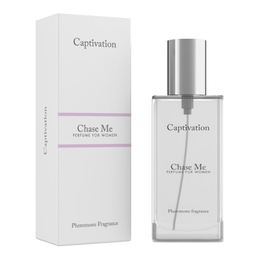 Parfum cu feromoni pentru femei CAPTIVATION Chase Me, cu note citrice, florale și dulci, alb, 30 ml