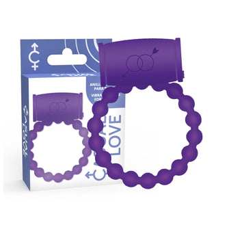 Inel vibrator CASUAL LOVE pentru cupluri din silicon, violet