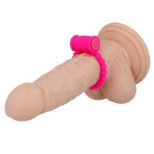 Inel vibrator pentru penis CASUAL LOVE 25, pentru imbunatatirea performatelor sexuale, silicon, roz