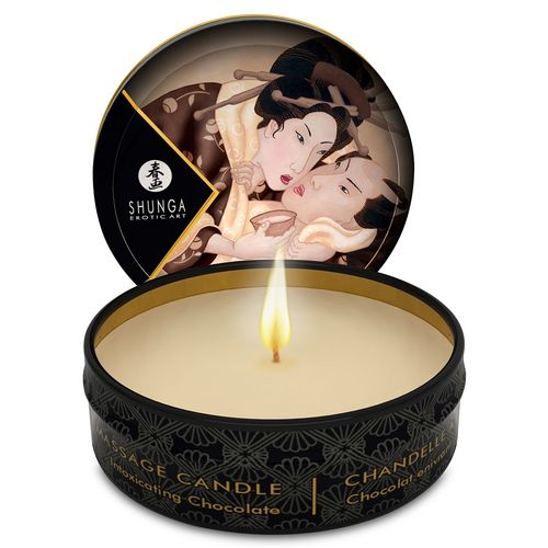 Lumanare pentru masaj EXCITATION - Shunga, cu aroma de ciocolata, 30 ml