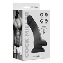 Dildo flexibil COCK MILLER, din silicon, negru, 13.5 cm