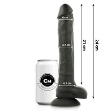 Dildo flexibil COCK MILLER, din silicon, negru, 24 cm