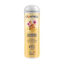 Gel pentru masaj și lubrifiant CONTROL Almond Hammam, capac cu bile de masaj, aromă de lapte de migdale, 200 ml