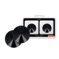 Ornamente autoadezive pentru sani COQUETTE CHIC DESIRE rotunde, Negru metalic