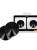 Ornamente autoadezive pentru sani COQUETTE CHIC DESIRE rotunde, Negru metalic