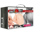 Masturbator manual cu vibrații CRAZY BULL Vagina And Anal, în formă de fund, cu 2 orificii, cu 2 vibratoare bullet, culoarea pielii