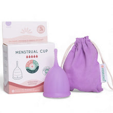 Cupe menstruale FEMI.EKO®, din silicon medical, protecție până la 12 ore, mărime S, mov