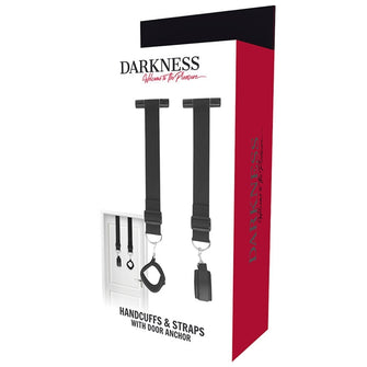 Catuse pentru jocuri erotice DARKNESS - Bondage Door, ajustabile, negre