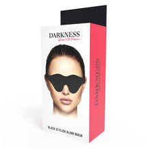 Mască DARKNESS Straight Black Stylish Mask, pentru jocuri erotice în cuplu, culoare negru