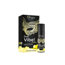 Gel ORGIE Dual Vibe! Kissable - Lemon Gin and Tonic, pentru stimulare clitoris si excitare, efect incalzire si furnicaturi, 15 ml