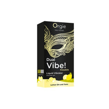 Gel ORGIE Dual Vibe! Kissable - Lemon Gin and Tonic, pentru stimulare clitoris si excitare, efect incalzire si furnicaturi, 15 ml