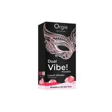 Gel ORGIE Dual Vibe! Kissable - Strawberry Gin and Tonic, pentru stimulare clitoris si excitare, efect incalzire si furnicaturi, 15 ml