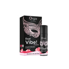 Gel ORGIE Dual Vibe! Kissable - Strawberry Gin and Tonic, pentru stimulare clitoris si excitare, efect incalzire si furnicaturi, 15 ml