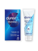 Pachet pentru cupluri: Prezervative Durex Natural Regular Fit, 54 mm, 12 buc + Lubrifiant pe bază de apă Durex Natural Hidratante, 100 ml