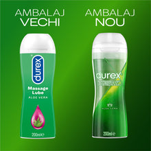 Lubrifiant si gel de masaj DUREX Aloe Vera, cu efect 2 in 1, 200 ml