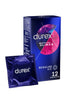 Prezervative cu striatii Durex Mutual Climax, regular fit, cu efect de stimulare clitoridiana si intarziere ejaculare, 56 mm, 1 cutie x 12 buc