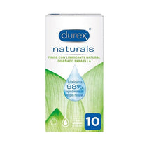 Prezervative fine Durex Naturals, cu lubrifiant natural, 56 mm, 1 cutie x 10 buc