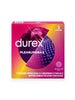 Prezervative DUREX Pleasure Max, cu puncte și striații pentru senzație intensă, din latex, diametru 56 mm, 3 buc