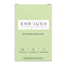Șervețele intime ENROUSH 10 Refreshing Intimate Wipes, hipoalergenice, biodegradabile, pH echilibrat, cu extract de mușețel, 10 buc