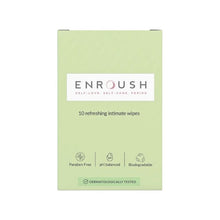 Șervețele intime ENROUSH 10 Refreshing Intimate Wipes, hipoalergenice, biodegradabile, pH echilibrat, cu extract de mușețel, 10 buc