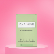 Șervețele intime ENROUSH 10 Refreshing Intimate Wipes, hipoalergenice, biodegradabile, pH echilibrat, cu extract de mușețel, 10 buc