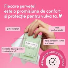Șervețele intime ENROUSH 10 Refreshing Intimate Wipes, hipoalergenice, biodegradabile, pH echilibrat, cu extract de mușețel, 10 buc