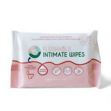 Șervețele intime FEMI.EKO® Flushable Intimate Wipes, fără alcool, formulă vegană, testate dermatologic, biodegradabile, 20 buc