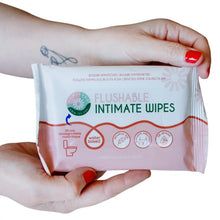 Șervețele intime FEMI.EKO® Flushable Intimate Wipes, fără alcool, formulă vegană, testate dermatologic, biodegradabile, 20 buc