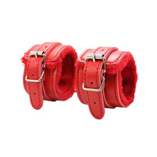 Set bondage FETISH B-SERIES Hidden Desire, pentru jocuri erotice BDSM, 8 accesorii, din piele ecologică, culoare roșu cu argintiu