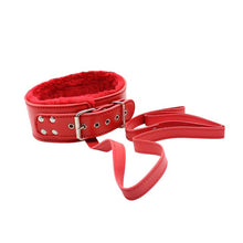 Set bondage FETISH B-SERIES Hidden Desire, pentru jocuri erotice BDSM, 8 accesorii, din piele ecologică, culoare roșu cu argintiu