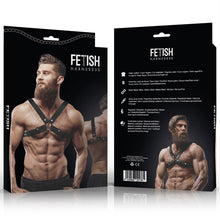 Ham sexy FETISH Submissive Attitude- BULLDOG HARNESS, pentru barbati, din piele ecologica, negru