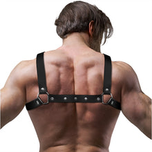 Ham sexy FETISH Submissive Attitude- BULLDOG HARNESS, pentru barbati, din piele ecologica, negru