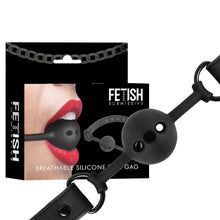 Calus pentru jocuri erotice FETISH SUBMISSIVE BONDAGE - BREATHABLE SILICONE BALL GAG, cu curea reglabila