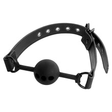 Calus pentru jocuri erotice FETISH SUBMISSIVE BONDAGE - BREATHABLE SILICONE BALL GAG, cu curea reglabila