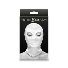 Cagula FetishFashion - Eyes Hood, pentru jocuri erotice BDSM, alba