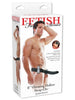 Strap-On Extensie de penis FETISH FANTASY SERIES cu vibratii, Negru, 19 cm