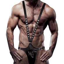 Ham bărbătesc FETISH SUBMISSIVE ATTITUDE V-shape cu chilot din piele ecologică