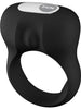 Inel vibrator pentru penis FUN FACTORY - Steady Vibration, silicon, negru, 3 niveluri de vibrare
