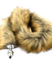 Plug anal Furry Fantasy - Red Fox, din aluminiu, cu coada de vulpe , 6,5 cm