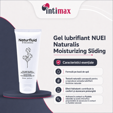 Gel lubrifiant NUEI Naturalis Moisturizing Sliding, pe bază de apă, textură naturală, efect similar lubrifierii feminine, 100 ml