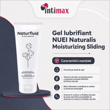 Gel lubrifiant NUEI Naturalis Moisturizing Sliding, pe bază de apă, textură naturală, efect similar lubrifierii feminine, 200 ml