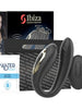 Vibrator dual IBIZA rotating dual vibrator, pentru stimulare clitoris si punctul G, 10 functii de rotatie, 10 functii de vibratii, negru